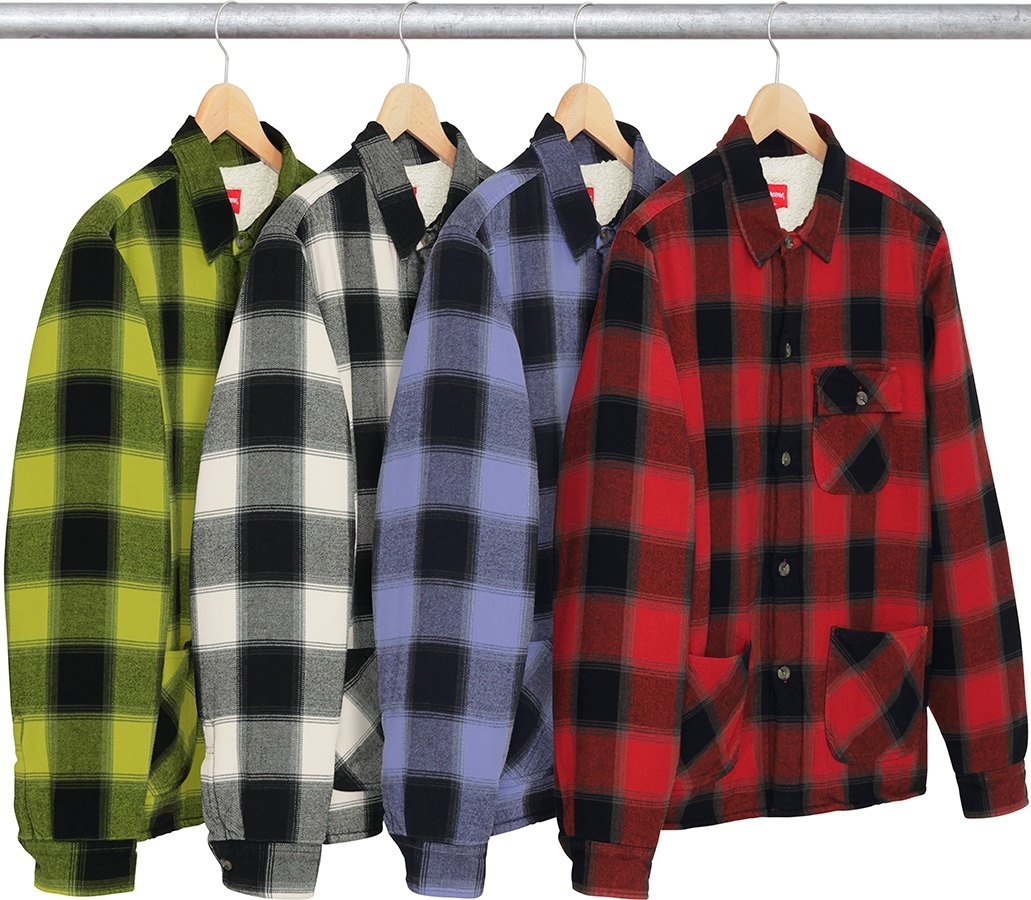Buffalo Plaid Sherpa Lined Chore Shirt